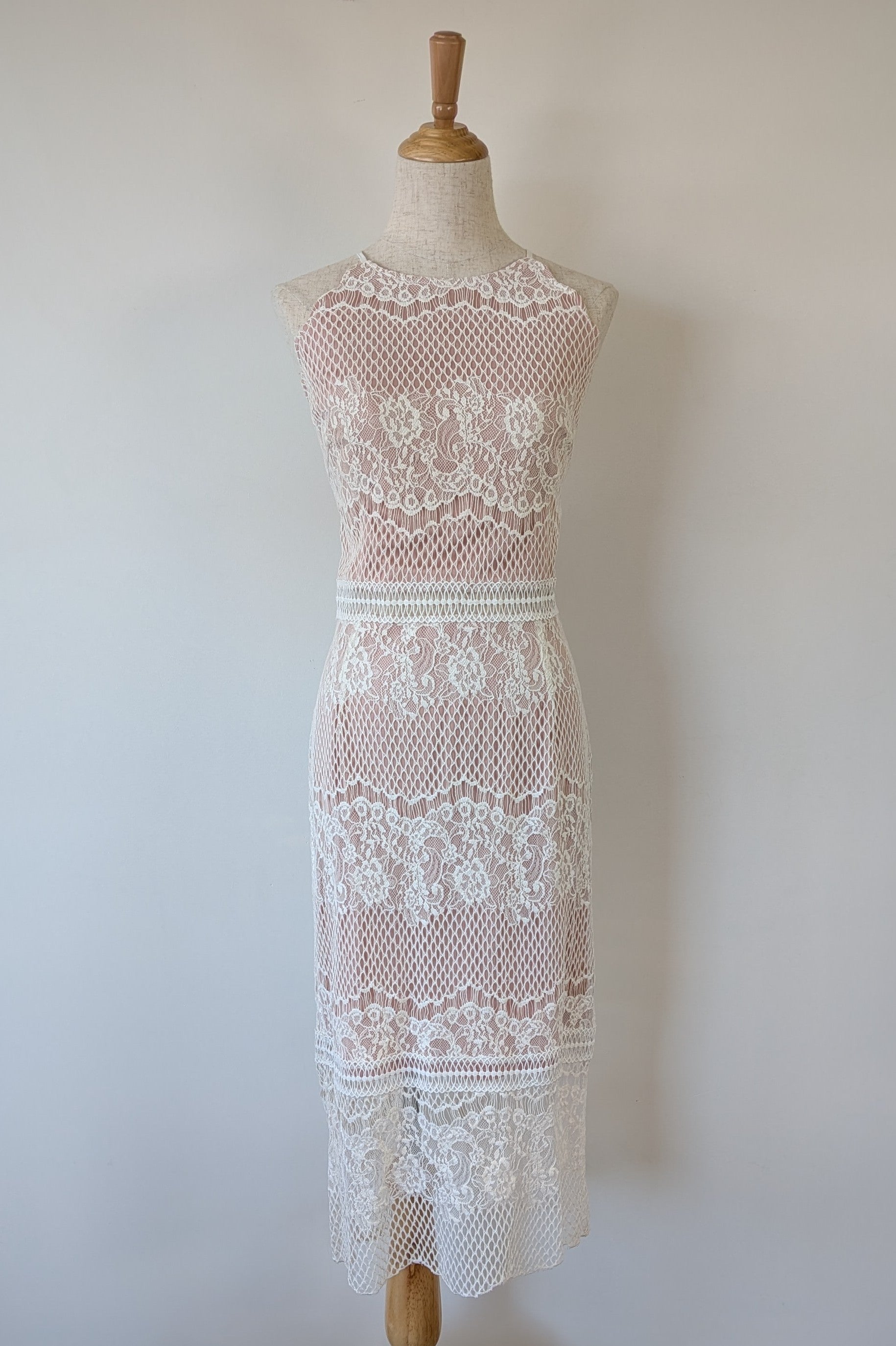 Esther & Co Cairo White Lace Dress Size 14 Brand New With Tags