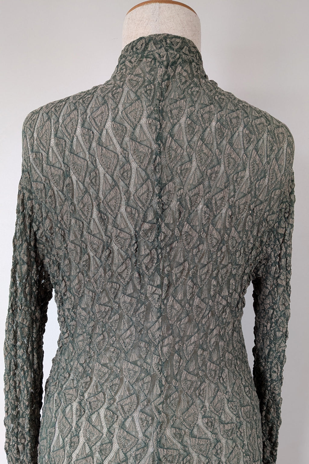 Vintage Y2K Envy Me Green Bouclé Weave Tunic One Size