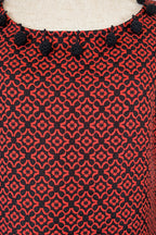 Revival Retro Red & Black Pom Pom Top Size 14