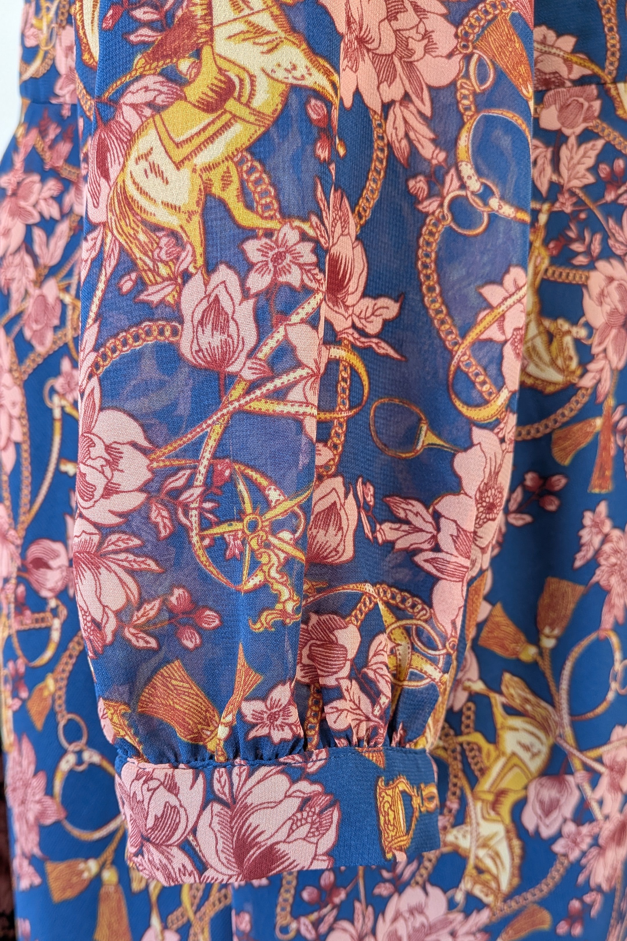 Modcloth Apogee of Elegance Floral & Horse Print Dress Size 22