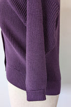 Vintage 80s Casaveen Pure New Wool Purple Cardigan (Made in Tasmania) Size 14