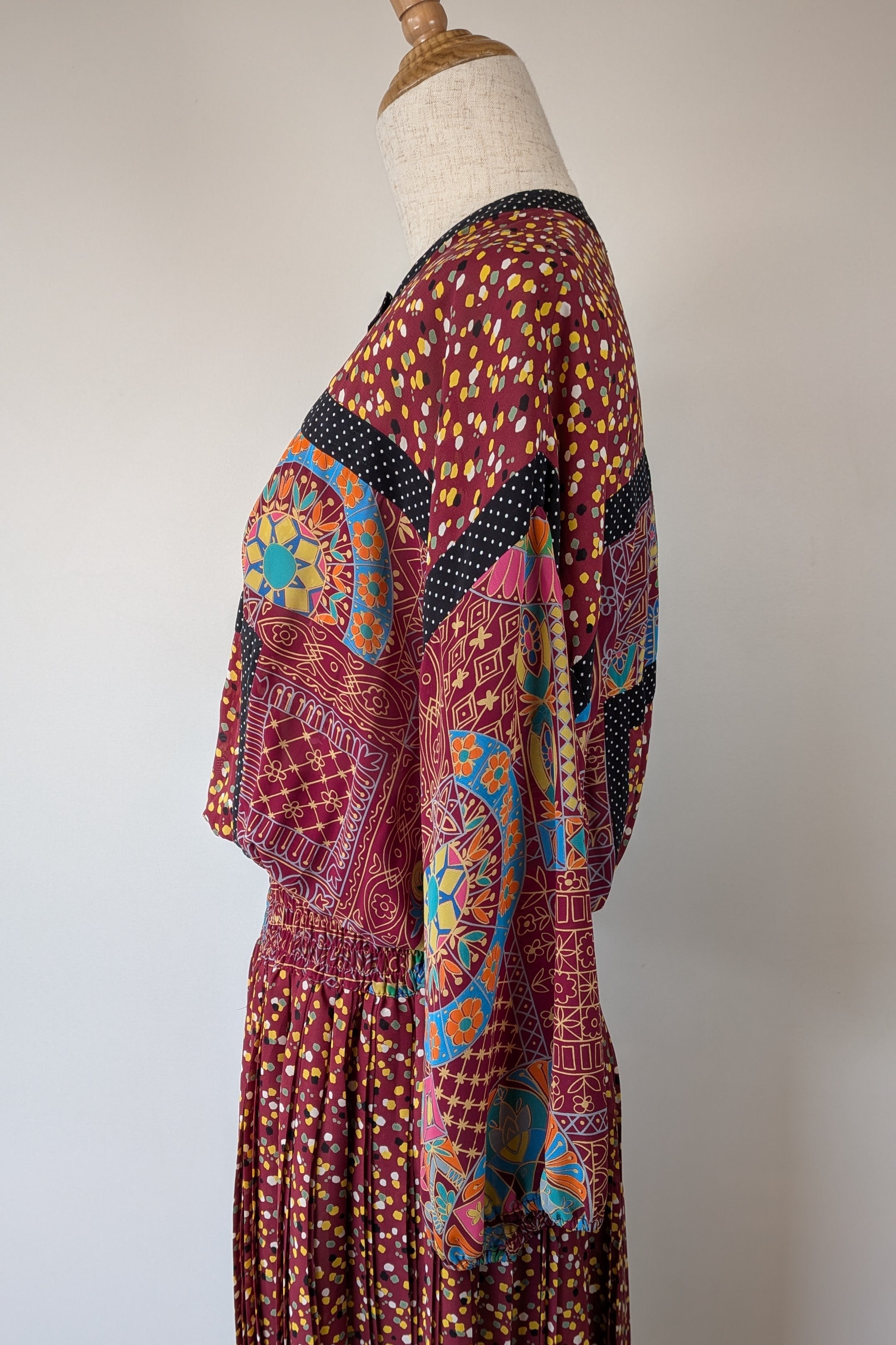 Vintage 80s Diane Freis Georgette Dress Size L