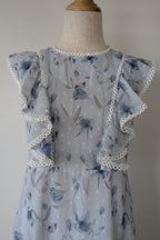 Bardot Junior Sadie Trim Dress in Blue Lily Size 16