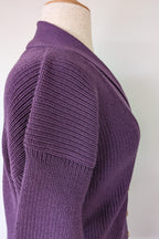 Vintage 80s Casaveen Pure New Wool Purple Cardigan (Made in Tasmania) Size 14