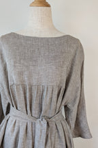 Stella Moda Linen Midi Dress in Grey in One Size