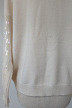 Vine Apparel White Wool Blend Iridescent Sequin Jumper Size M/L