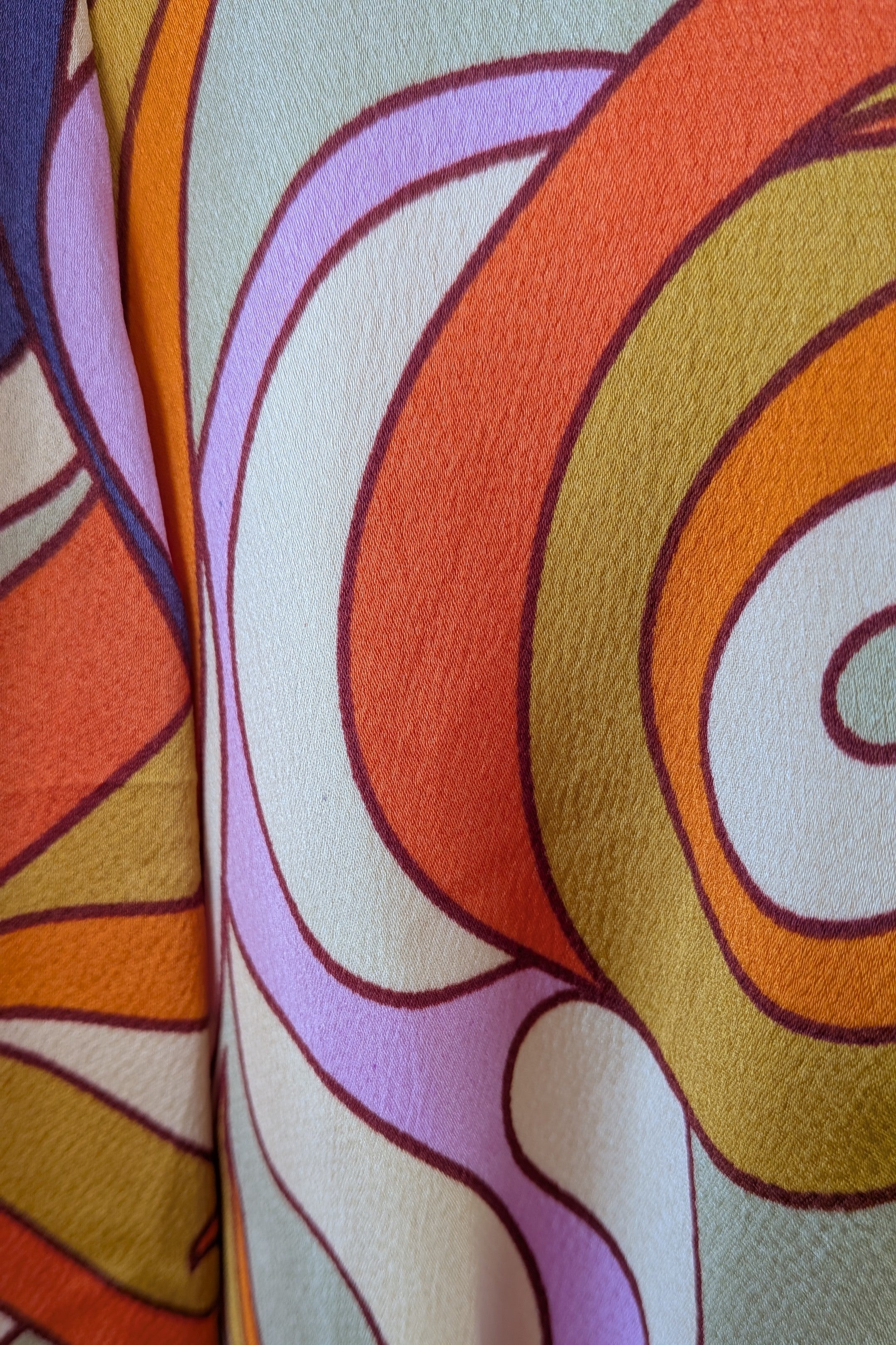 Never Fully Dressed Retro Groove Orange Wrap Midi Dress Size S