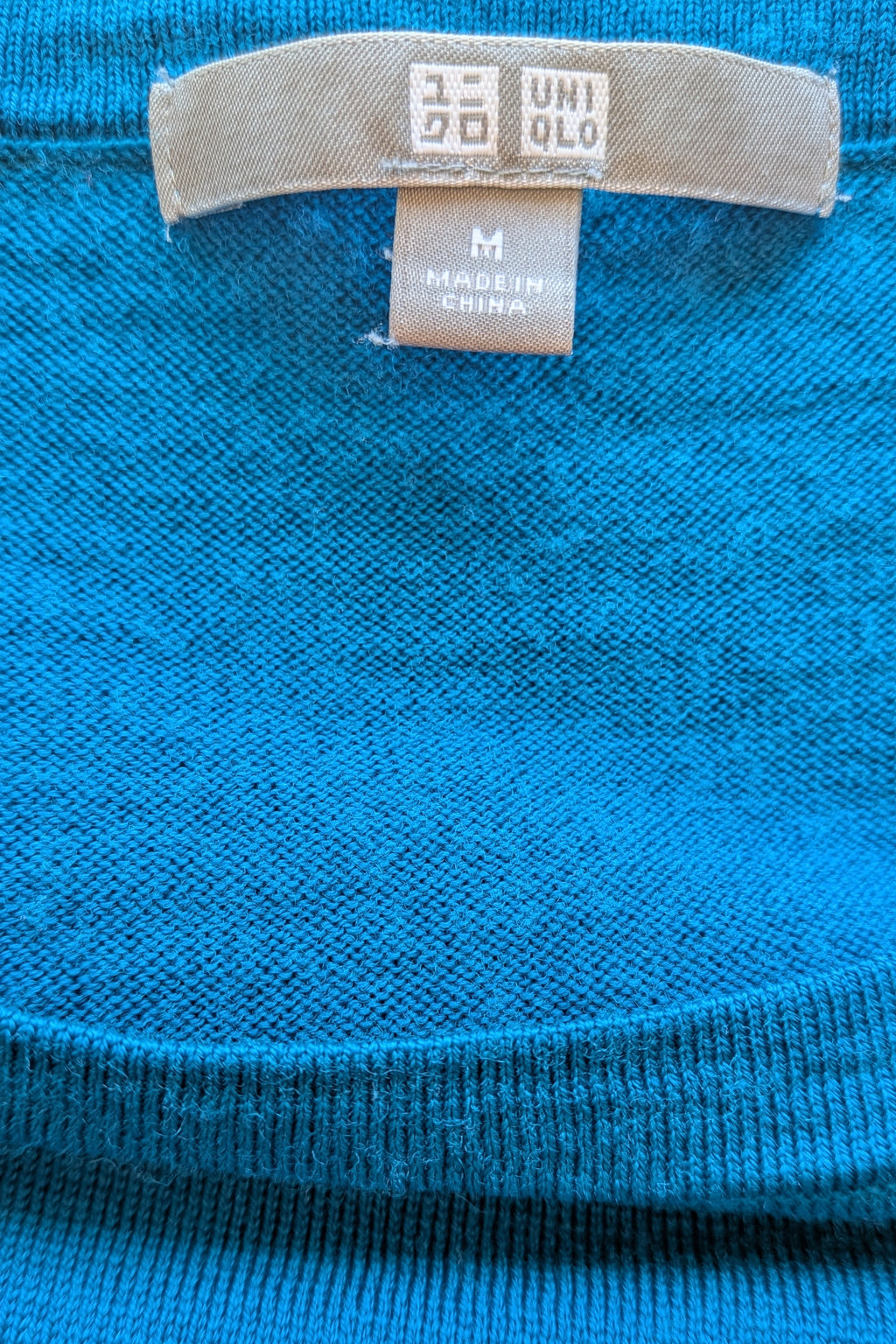 Uniqlo Teal 100% Merino Wool Sweater Size M