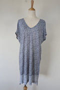 Sportscraft 100% Linen Blue & White Speckled Dress Size 8