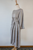 Stella Moda Linen Midi Dress in Grey in One Size