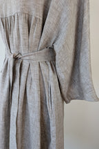 Stella Moda Linen Midi Dress in Grey in One Size
