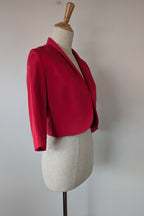 Perri Cutten Structured Cropped Blazer in Pink Size 10