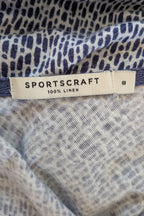 Sportscraft 100% Linen Blue & White Speckled Dress Size 8