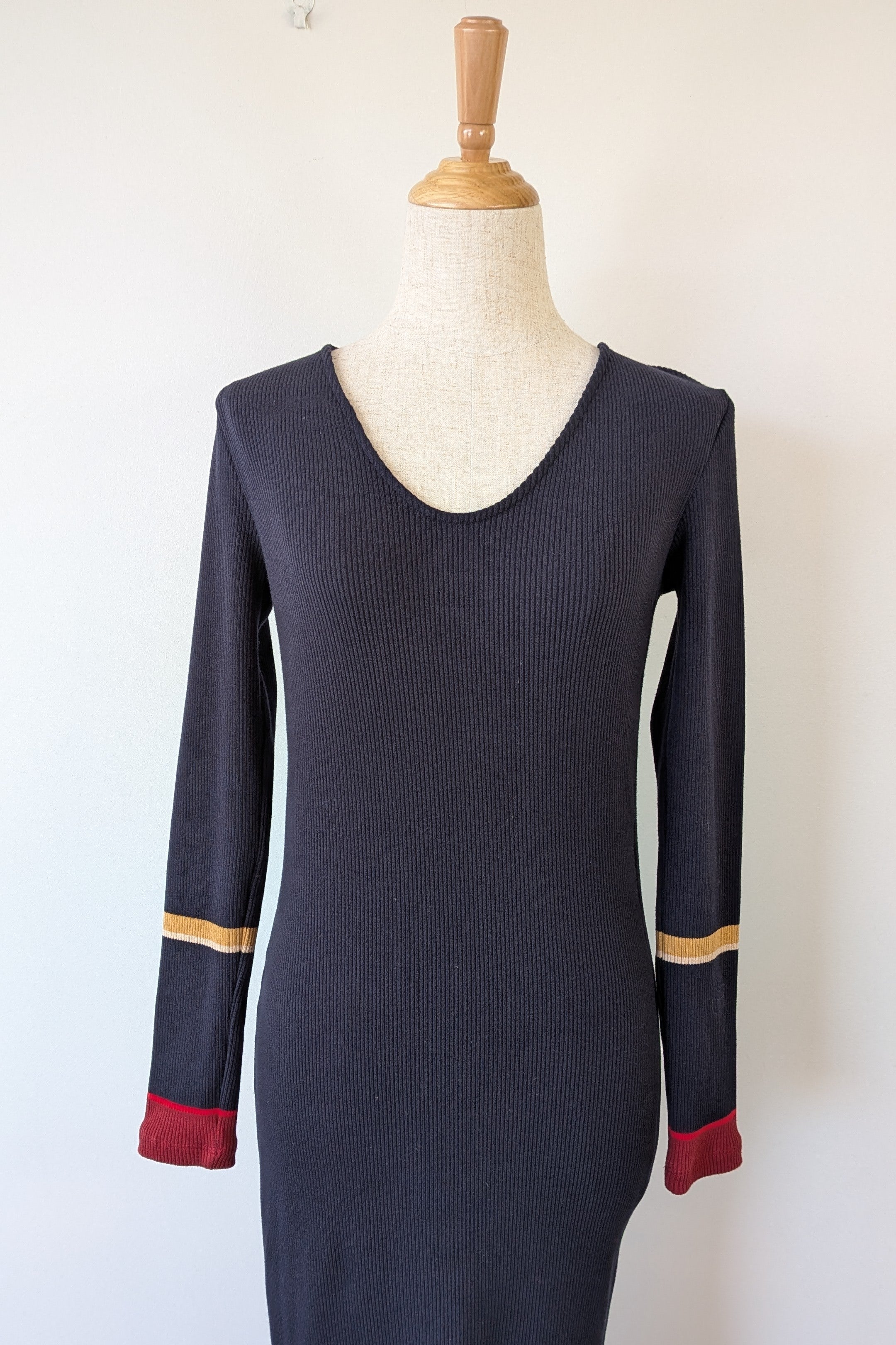 Country Road Multicoloured Scoop Neck Rib Knit Dress Size XS Brand New With Tags RRP $159