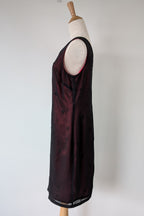 Vintage Y2K Suzanne Grae Red & Black Overlay Dress Size 12