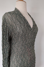 Vintage Y2K Envy Me Green Bouclé Weave Tunic One Size
