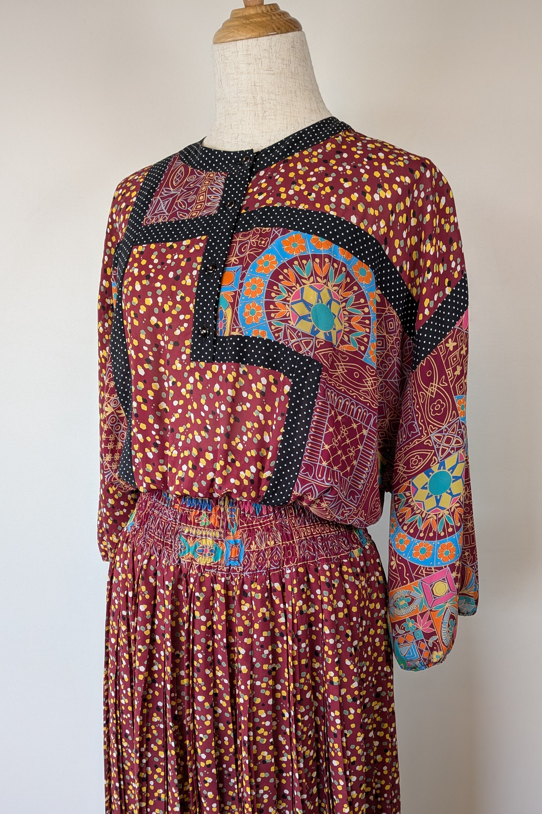 Vintage 80s Diane Freis Georgette Dress Size L