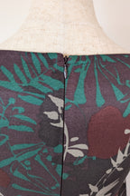 Vintage Cue Botanical Print Shift Dress Size 6