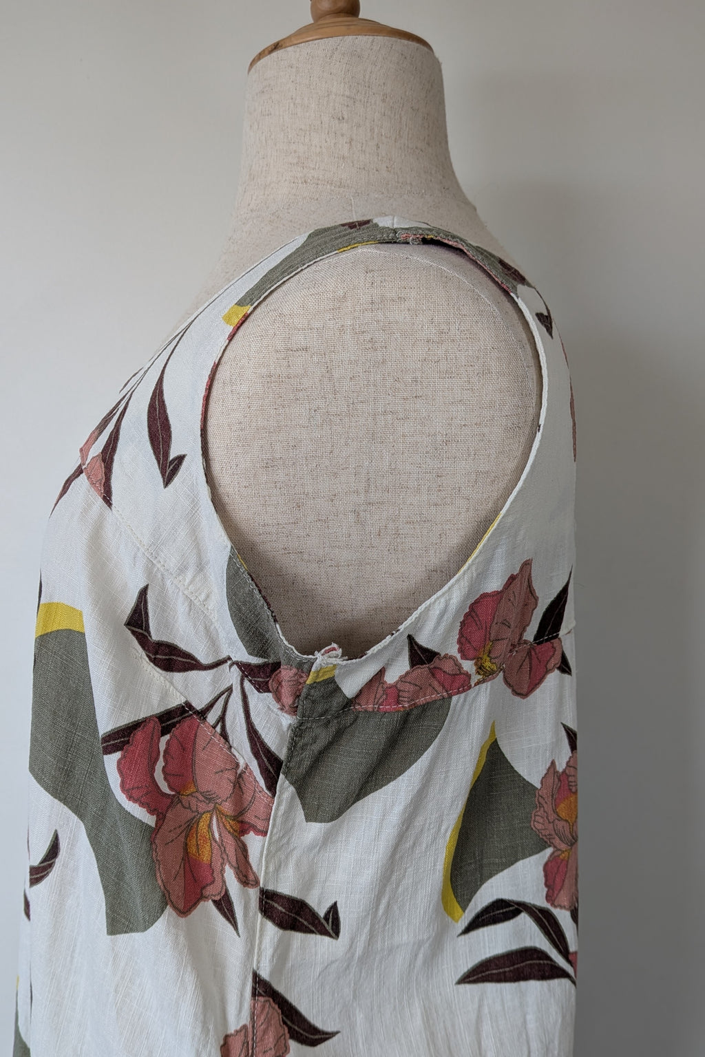 Next Linen Blend Floral Shift Dress Size 20