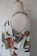 Next Linen Blend Floral Shift Dress Size 20