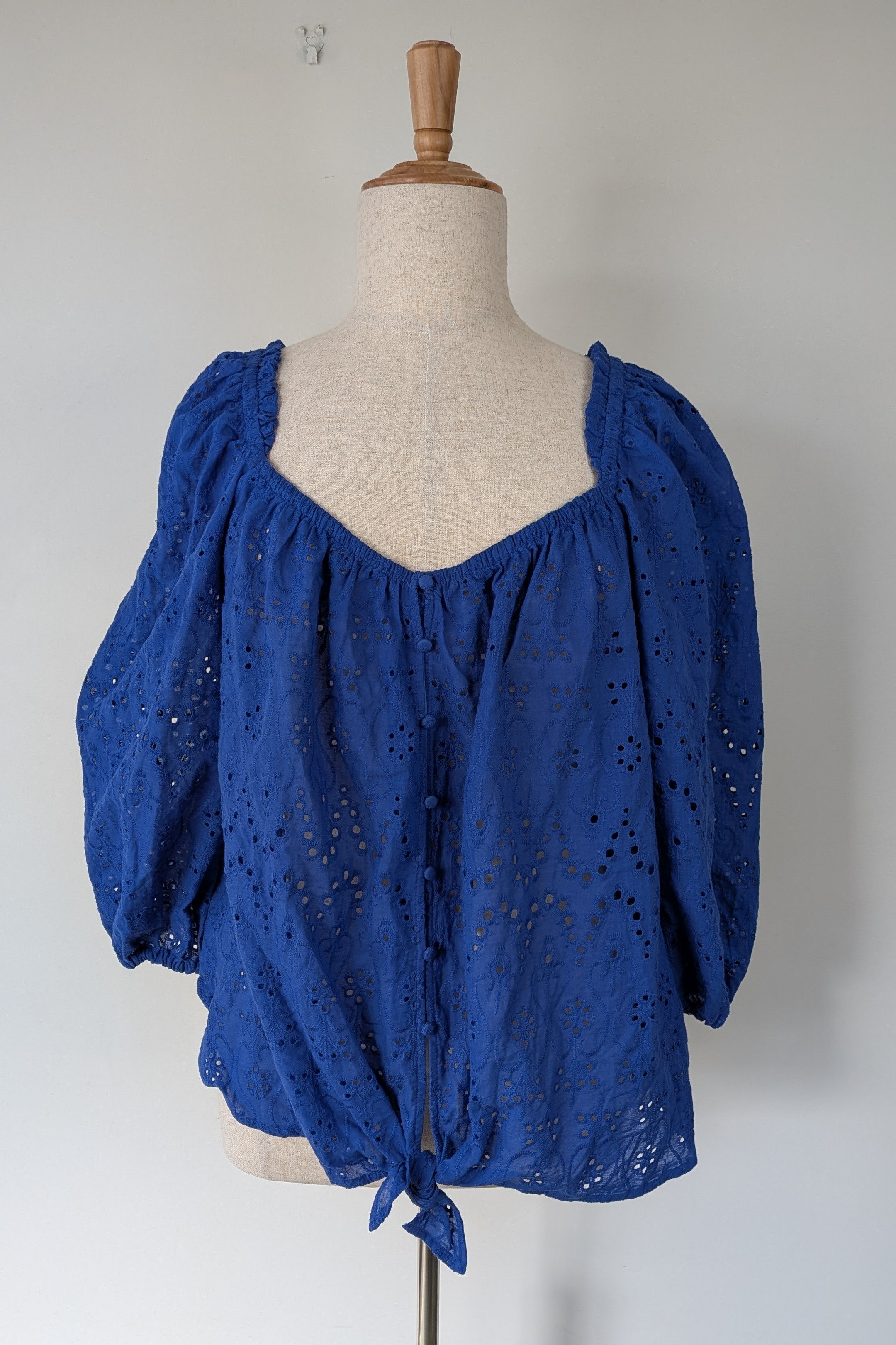 City Chic Cobalt Broderie Top Size L Brand New With Tags RRP $89.95