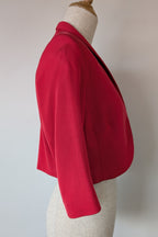 Perri Cutten Structured Cropped Blazer in Pink Size 10