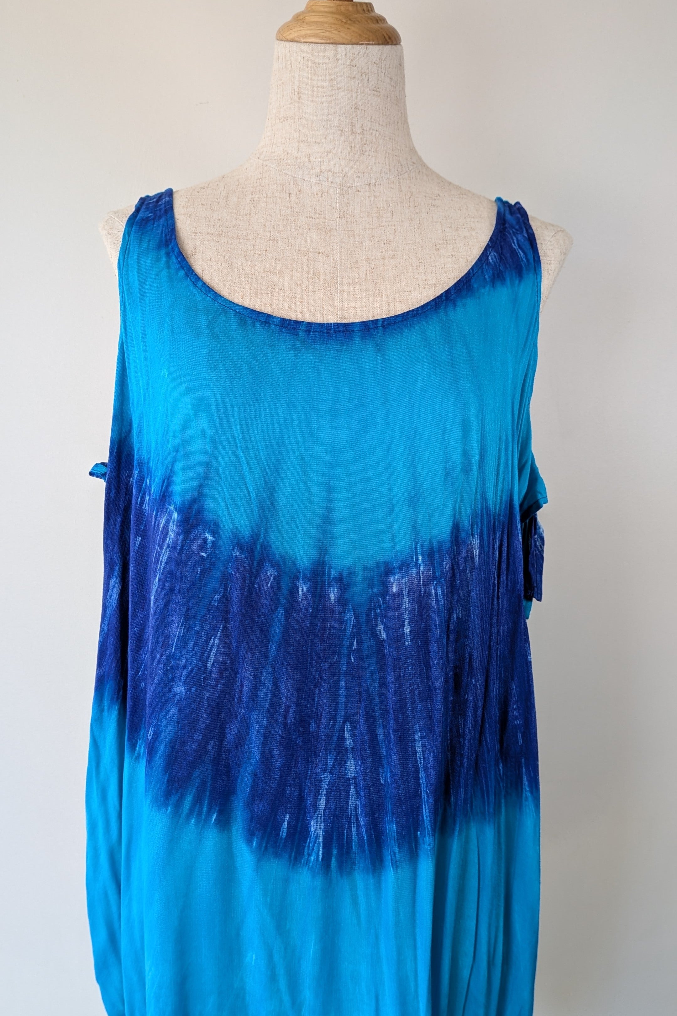 Tree of Life Blue Tie Dye Sun Dress One Size Brand New Without Tags