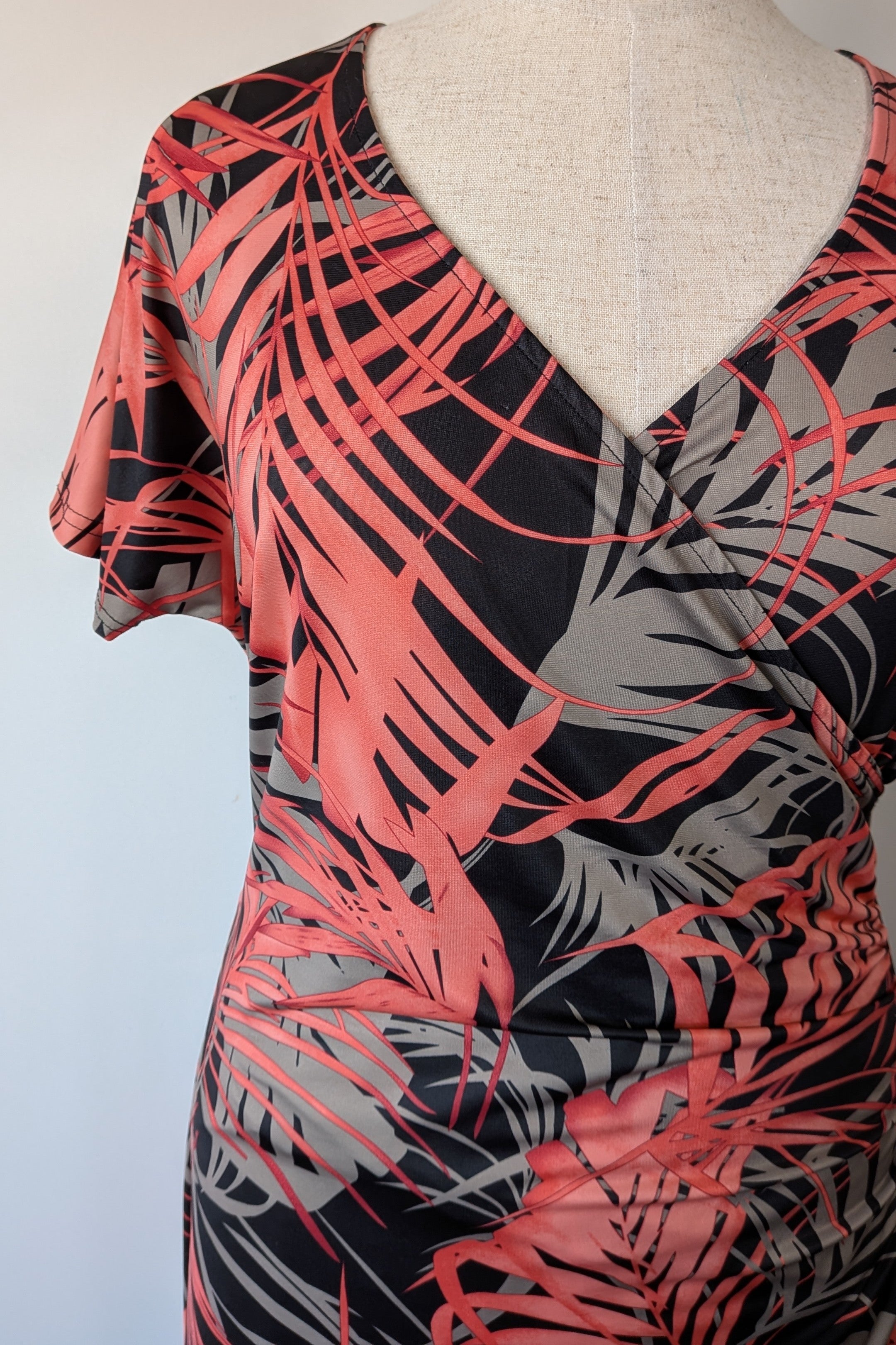 Euroedit Red Print Midi Dress Size 18 Brand New With Tags RRP $159.99