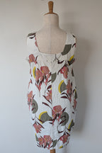 Next Linen Blend Floral Shift Dress Size 20