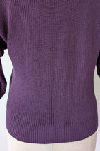 Vintage 80s Casaveen Pure New Wool Purple Cardigan (Made in Tasmania) Size 14