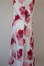 Portmans White & Pink Floral Fit and Flare Dress Size 10