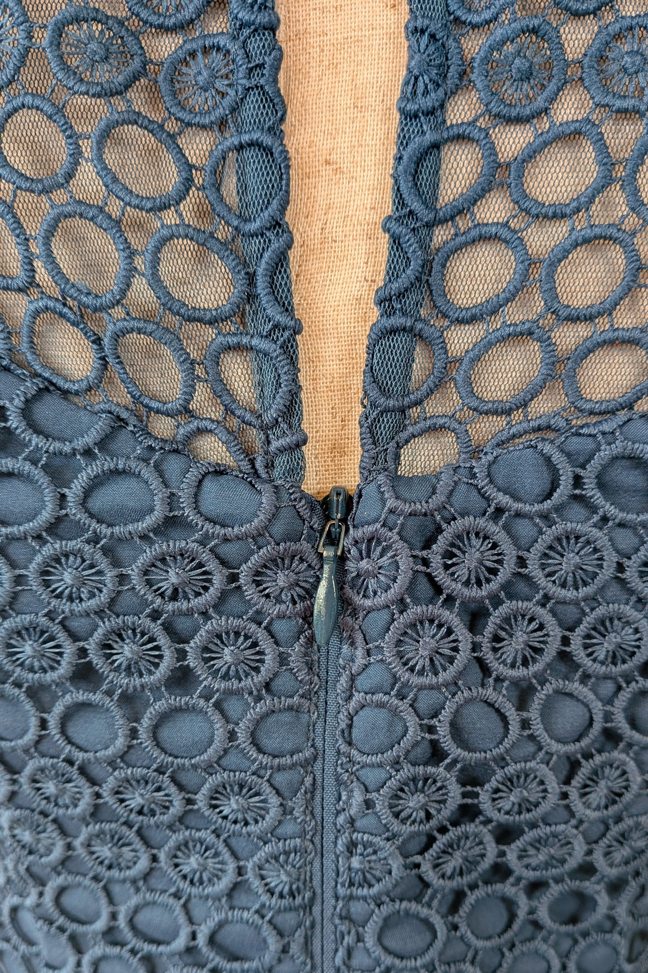 Review Teal Lace Drop Waist Dress Size 6