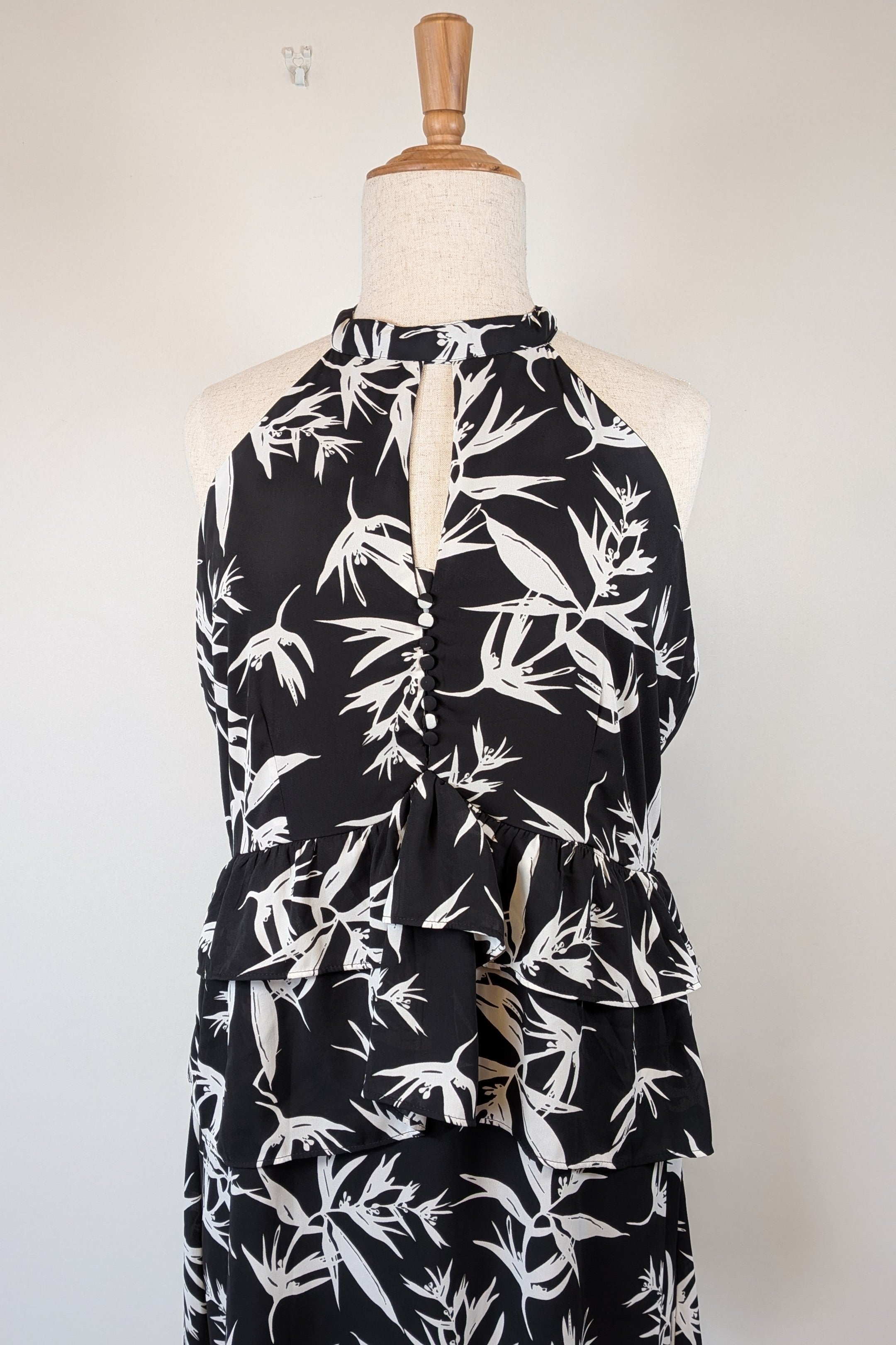Crossroads Tropical Monochrome Layered Dress Size 18 Brand New With Tags RRP $59.95