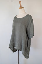 Dolce Vita Italian Linen Top in Khaki One Size