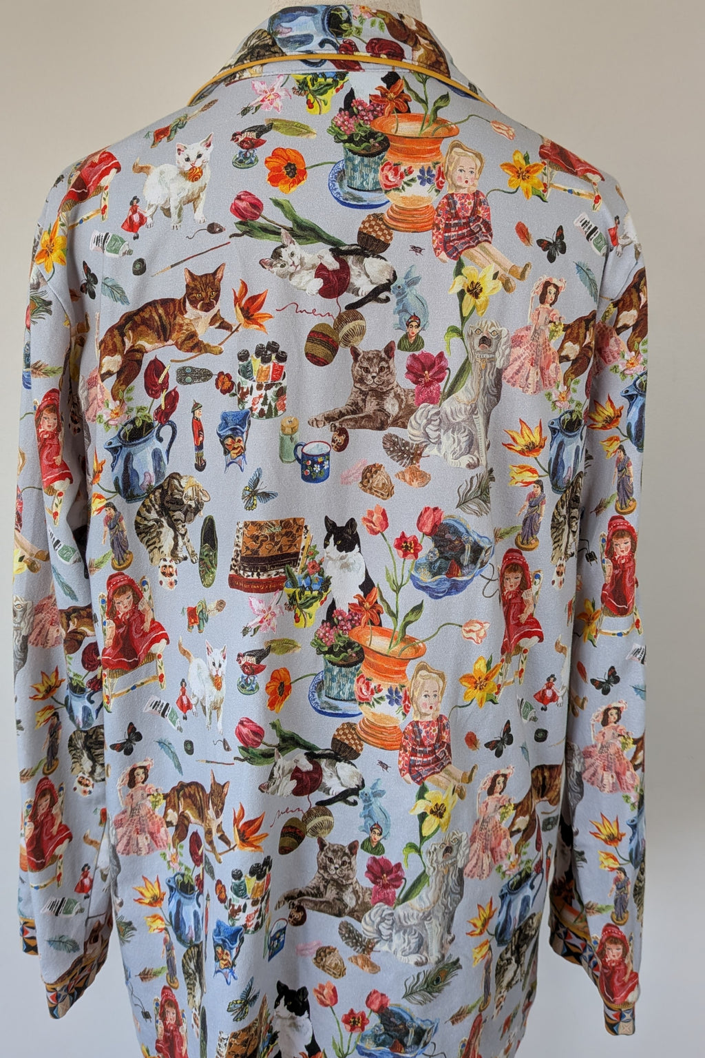 Blue Illusion x Nathalie Lété House of Cats PJ Top Size S