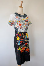 Piccione.Piccione Italian Designer Printed A-Line Dress Size 10/12