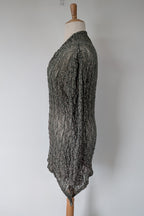 Vintage Y2K Envy Me Green Bouclé Weave Tunic One Size