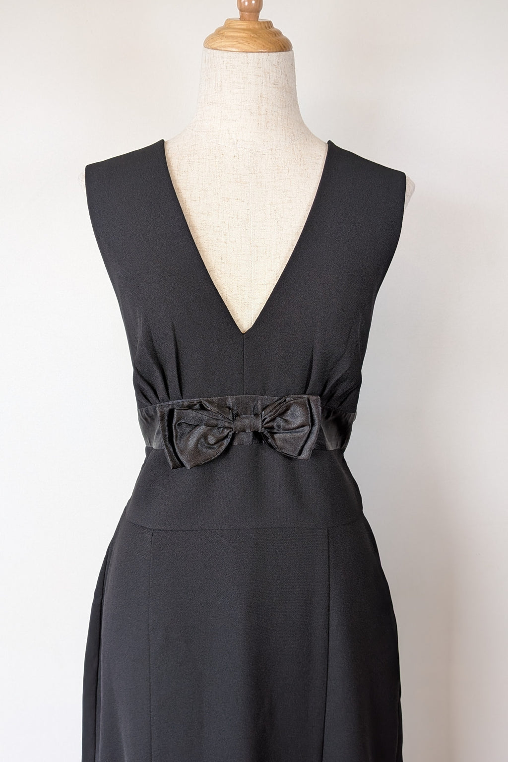 Vintage Y2K Crossroads Sleeveless Black Bow Cocktail Dress Size 12/14