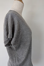 Country Road Grey Merino Wool & Silk Asymmetric Long Knit Top Size XXS