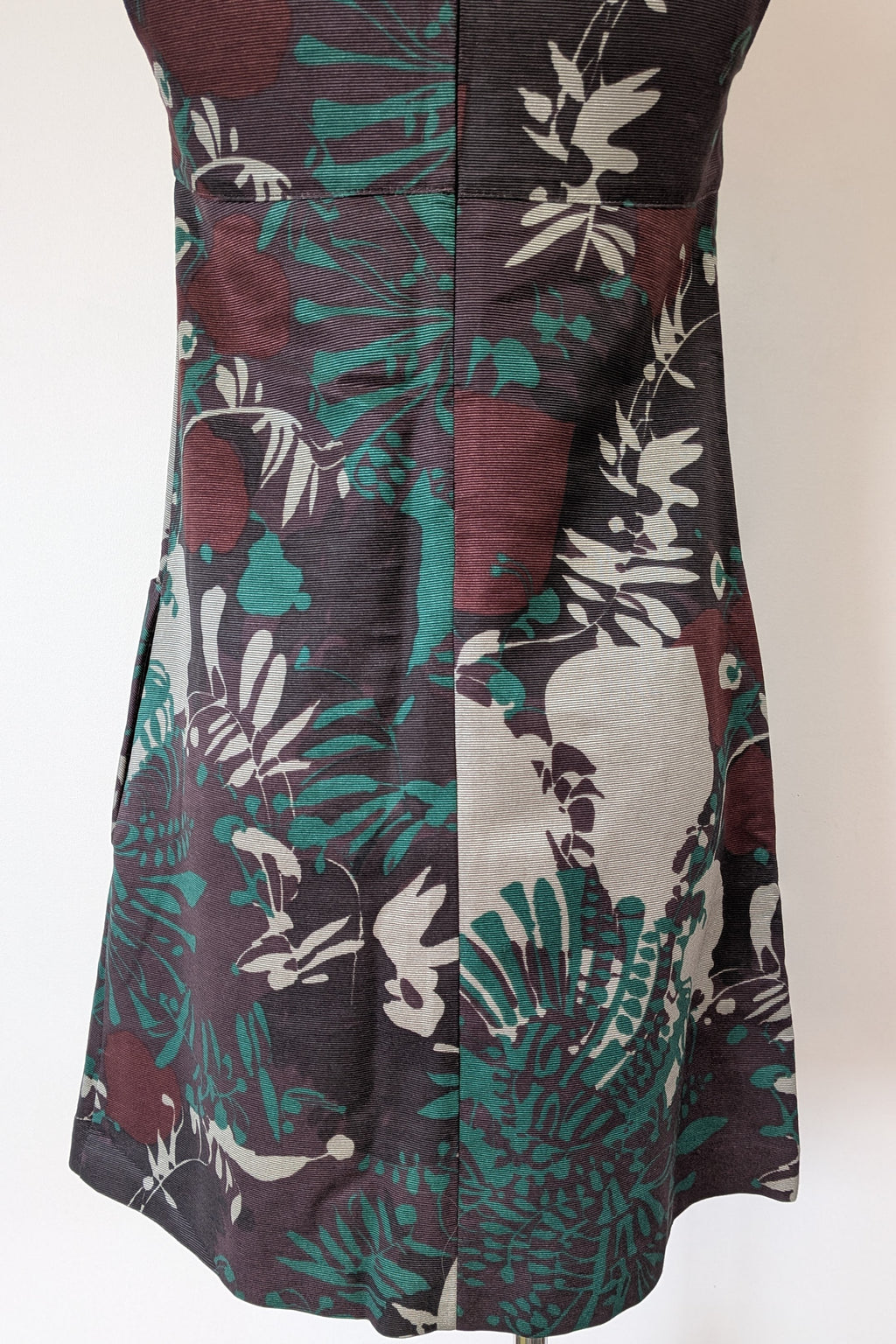 Vintage Cue Botanical Print Shift Dress Size 6