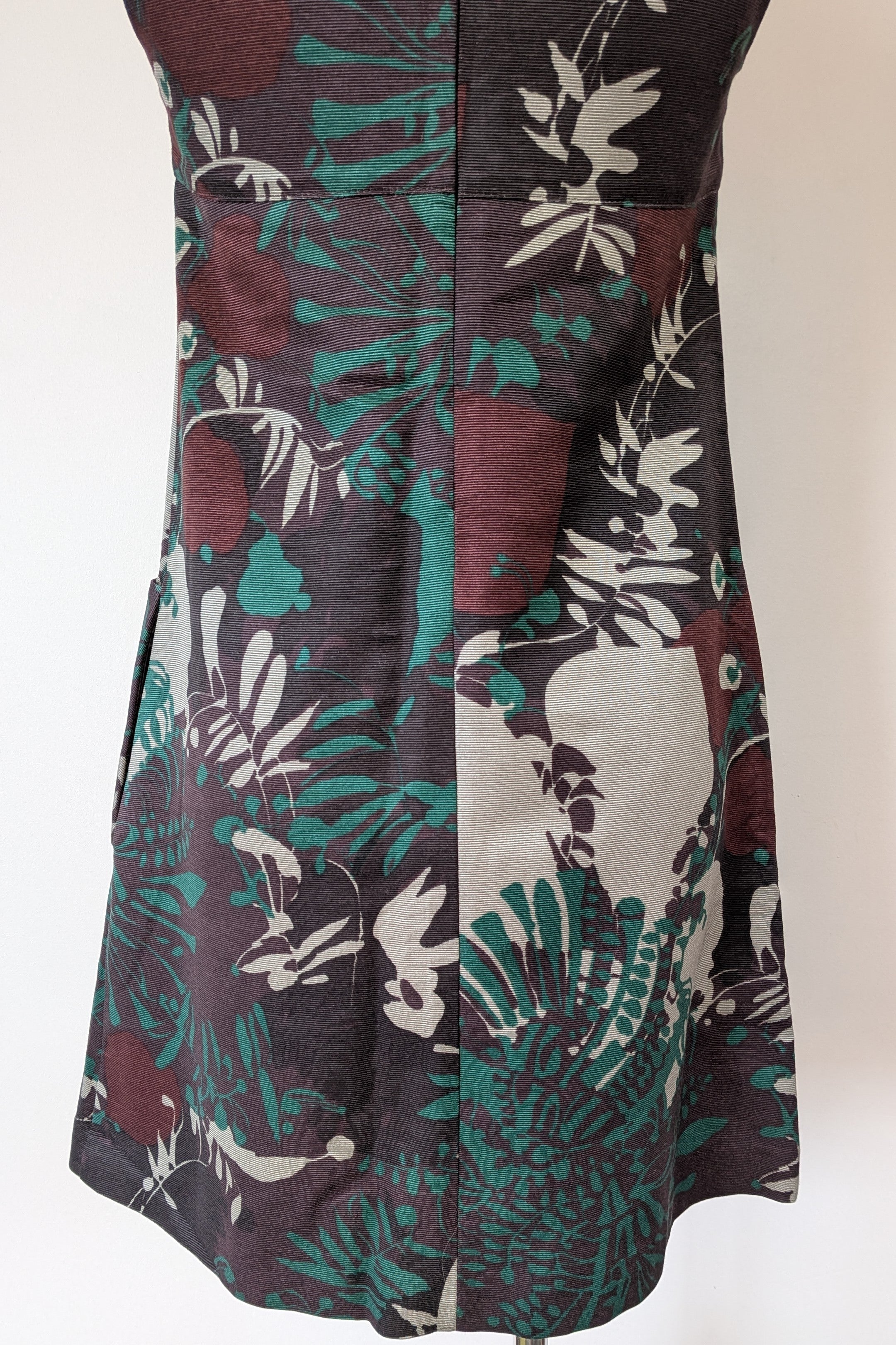 Vintage Cue Botanical Print Shift Dress Size 6