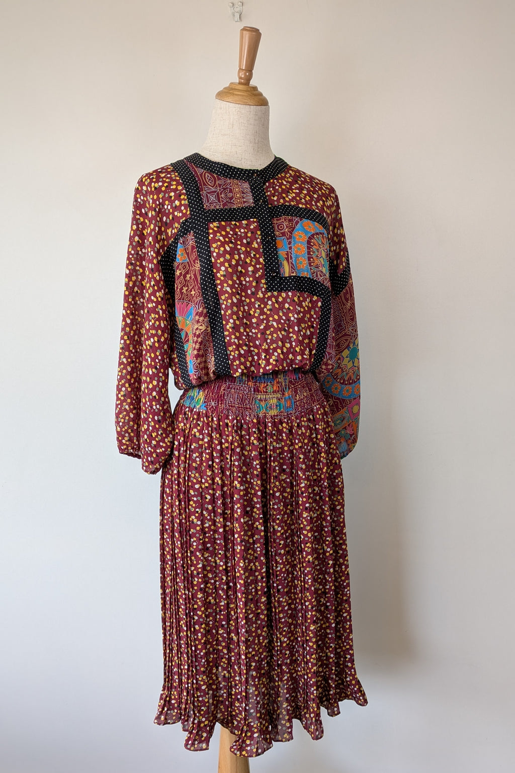 Vintage 80s Diane Freis Georgette Dress Size L