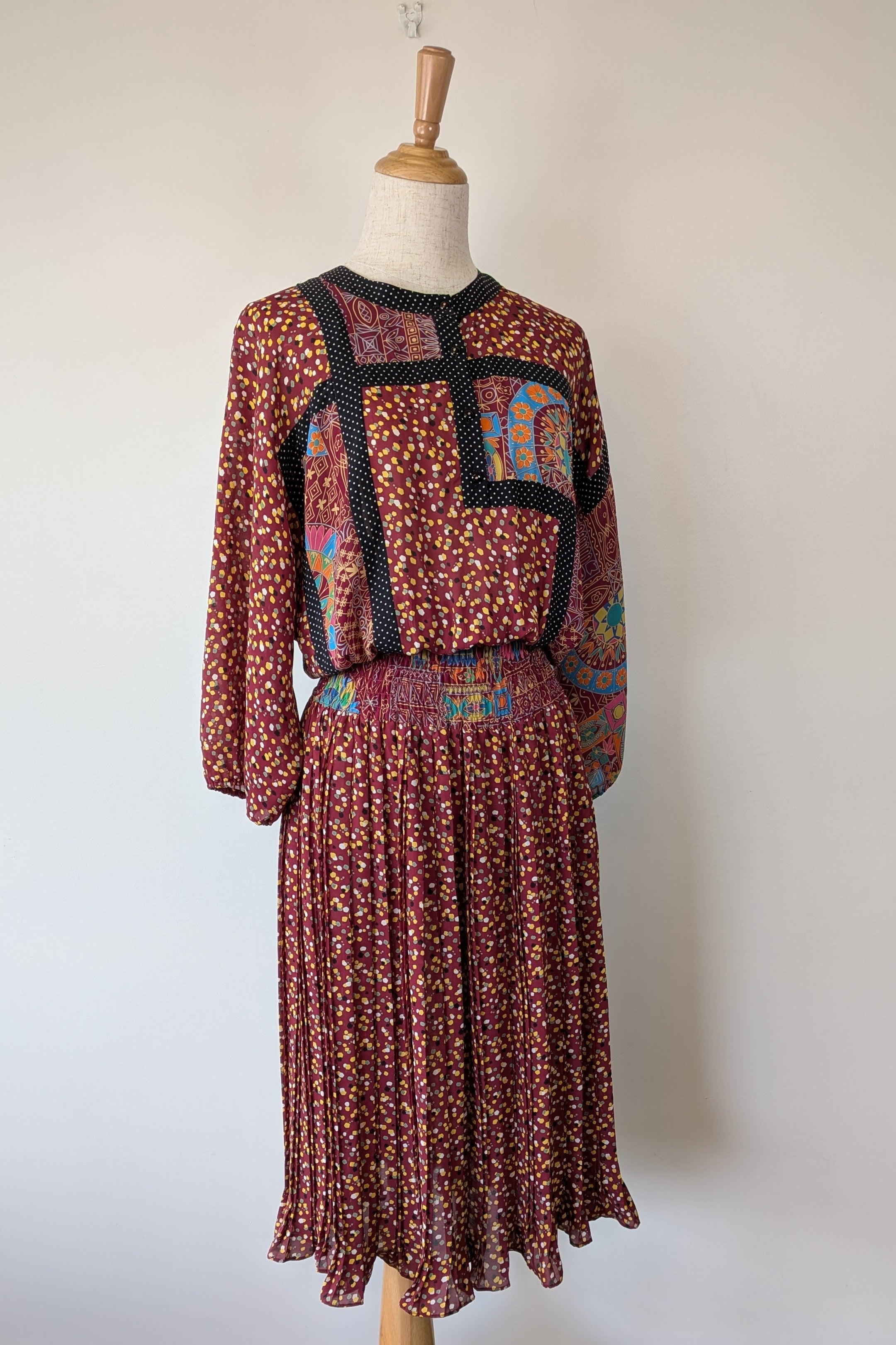 Vintage 80s Diane Freis Georgette Dress Size L