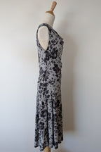 Vintage Y2K Tea Berry Floral Lace Cowl Neck Dress Size 8/10