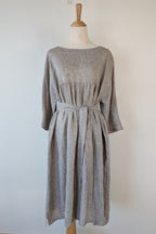 Stella Moda Linen Midi Dress in Grey in One Size