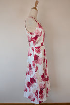 Portmans White & Pink Floral Fit and Flare Dress Size 10