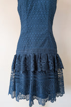 Review Teal Lace Drop Waist Dress Size 6