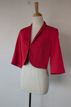 Perri Cutten Structured Cropped Blazer in Pink Size 10