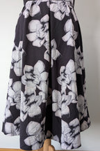 City Chic Strapless Fit and Flare Black Rose Midi Dress Size L