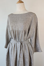 Stella Moda Linen Midi Dress in Grey in One Size